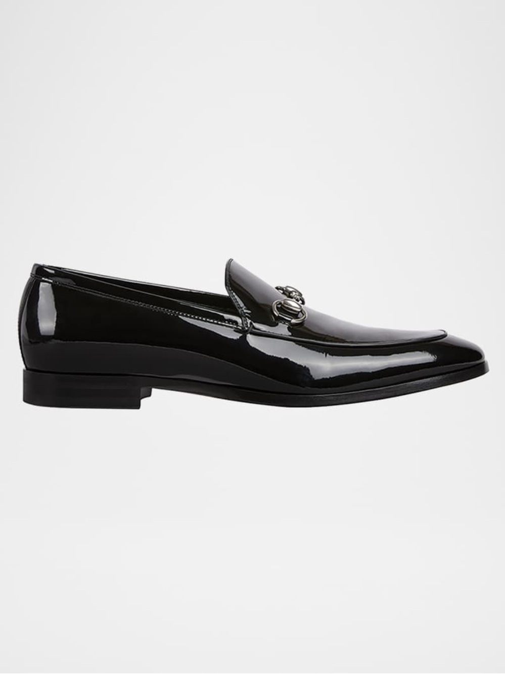 Gucci Men's Next Patent Leather Bit Loafers in Black NWOB